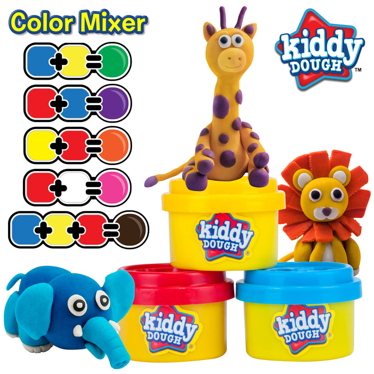 40 Pack Of Party Favors Play Dough + 40 Dough Tools - Bulk Party Pack