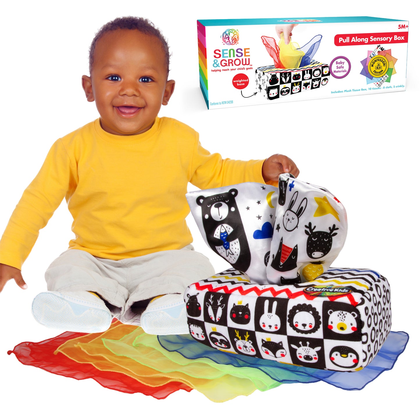 Sense & Grow Tissue Box Montessori Edition
