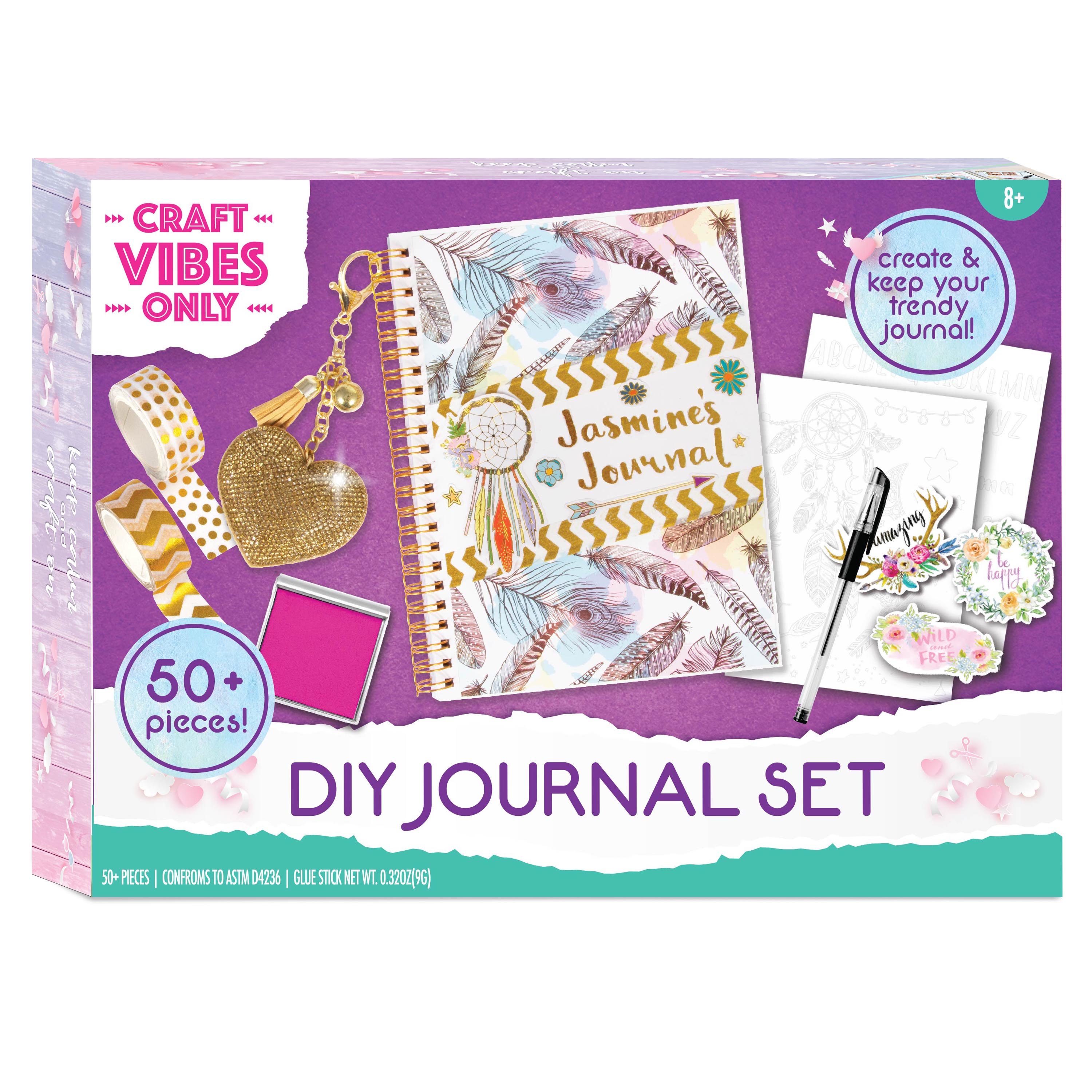 Great Choice Products Journal Kit For Girls - Art And Crafts Gift For Kids  Age 6+