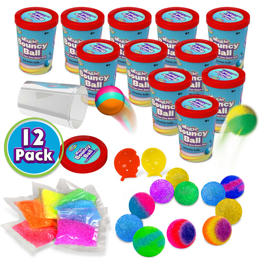 Make Your Own Bouncy Ball DIY Craft Kit For Kids Individual 12 Pack Bulk Activity Set