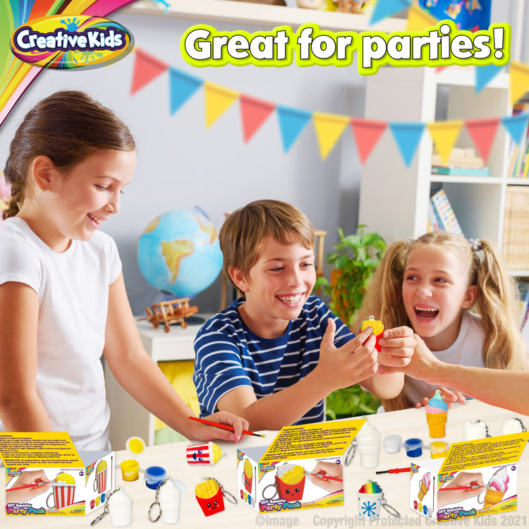 Creative Kids DIY Squishy Party Pack - 12 Individual Keychain Squishy Kits