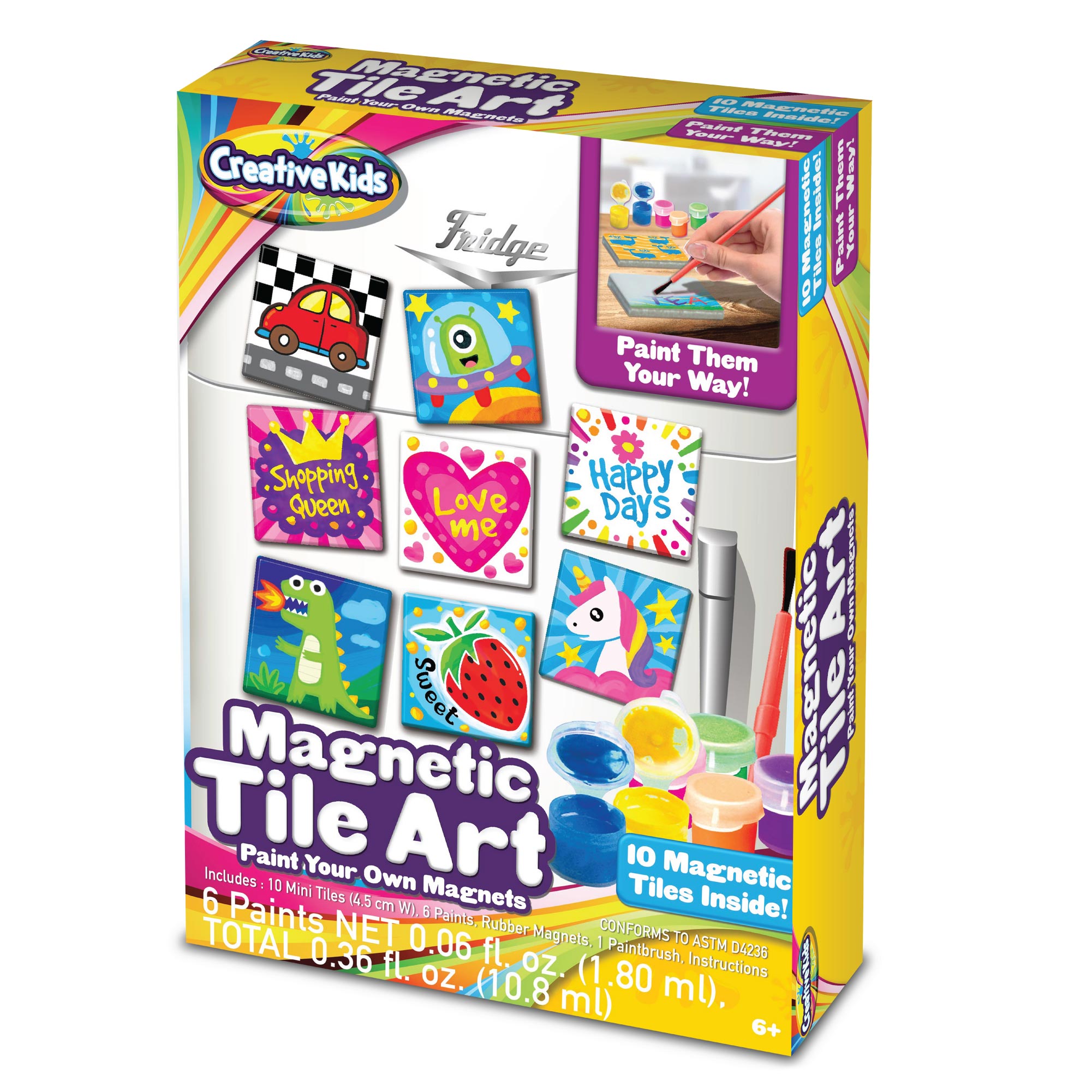 Creative Kids DIY Magnetic Mini Tile Art Crafts Kits For Kids