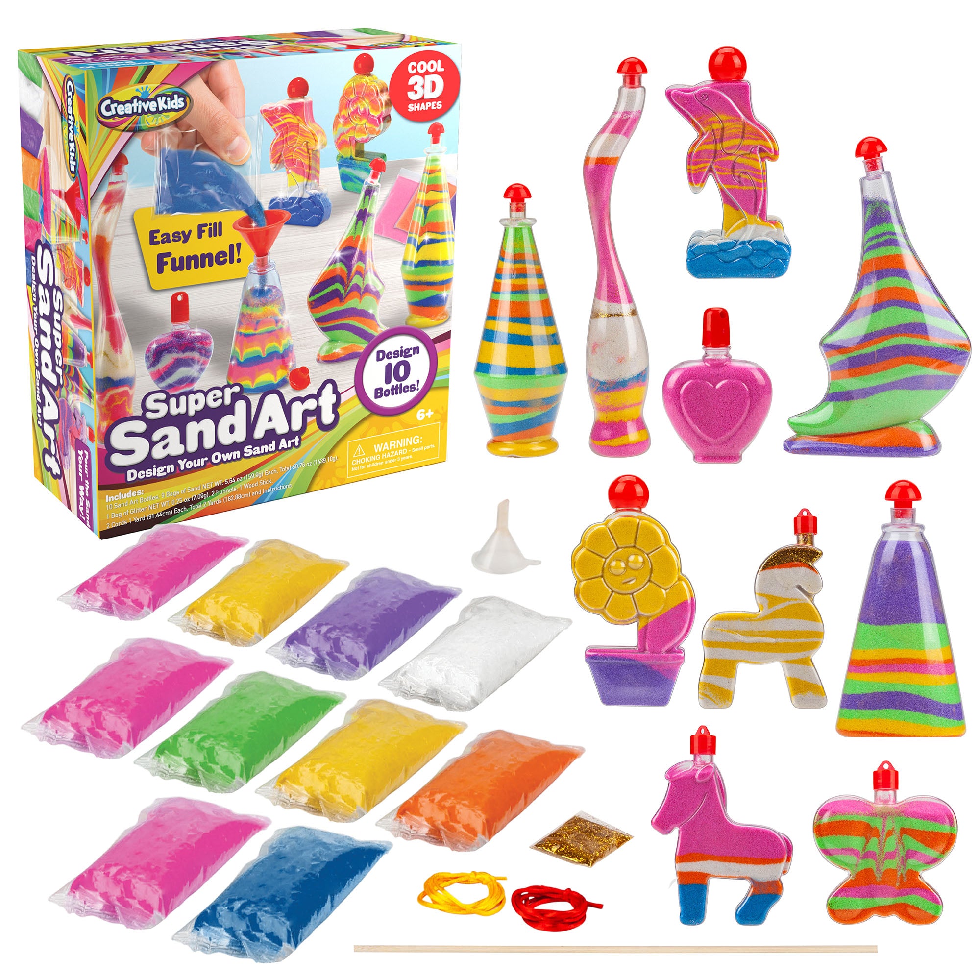 Creative Kids Spin & Paint Art Kit - Spinning Art Machine, Bottles Paint &  Cards & White Crayons