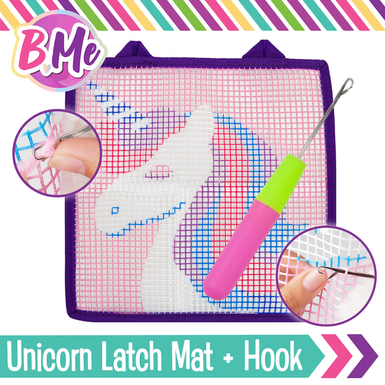 Ultimate Unicorn Latch Hook Kit for Kids from B.Me Crafts