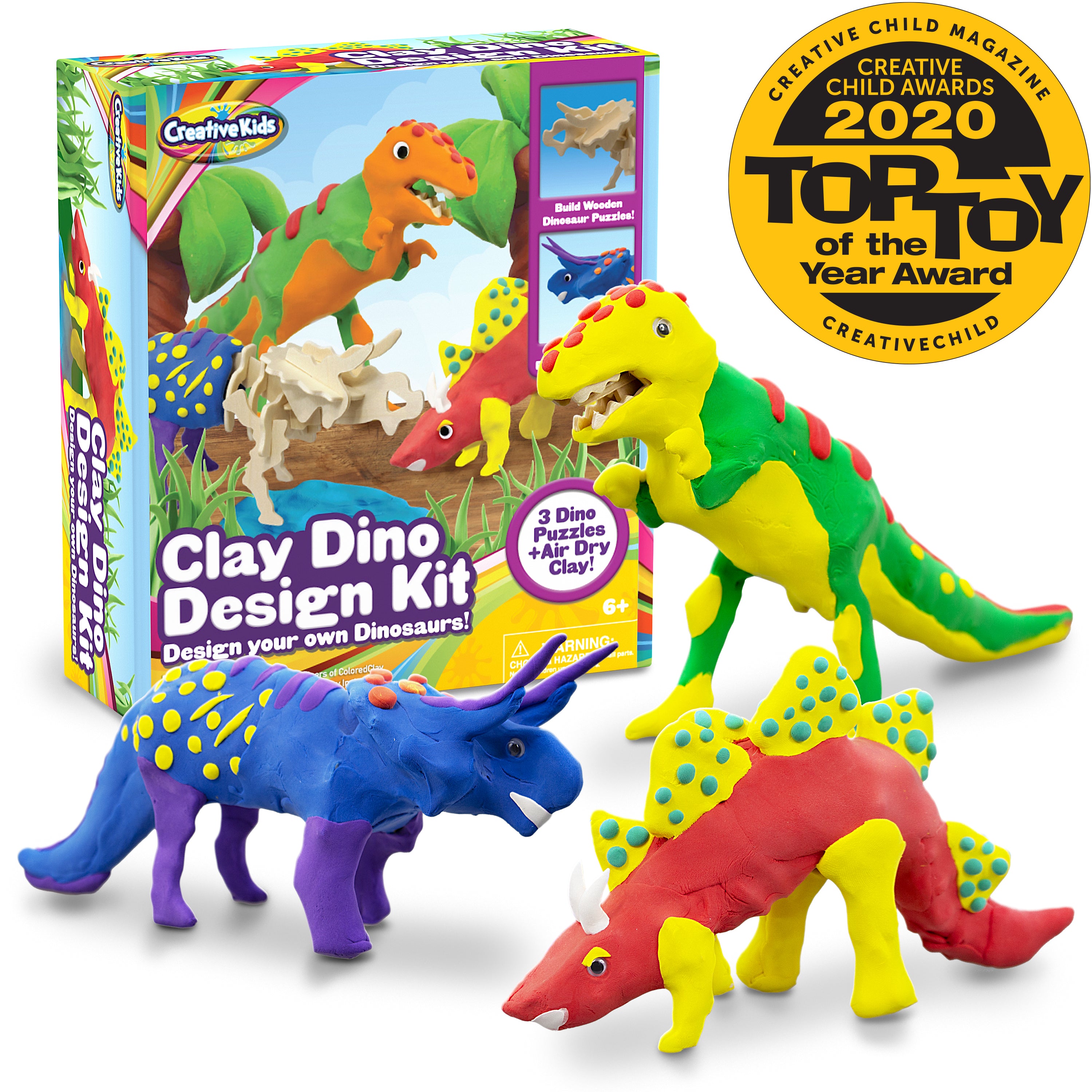 Juiluna Air Dry Clay Craft Kit 12 Dinosaur Kids Toys Modeling Clay for Kids Christmas Birthday Gifts for Kids Girls Boys Age 3-12