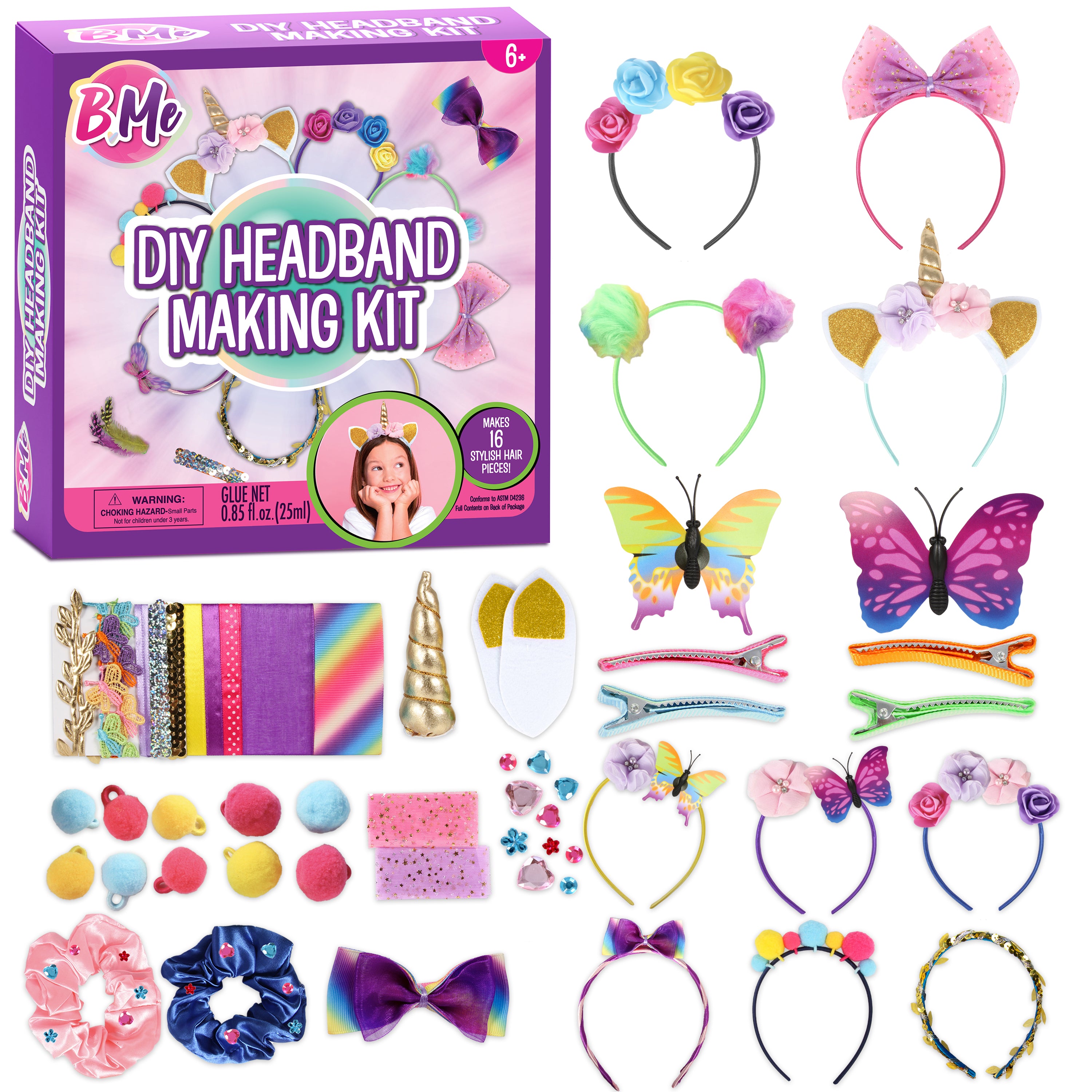 Pretty Me - Headband Making Kit for Girls - DIY Hair Accessories Set - Arts  & Crafts Gift for Ages 5-12 Year Old Girl 