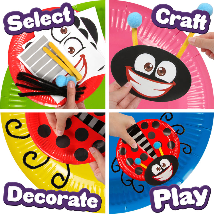 Creative Kids Make & Play Plate Craft Kit - Make 8 Paper Plate Characters