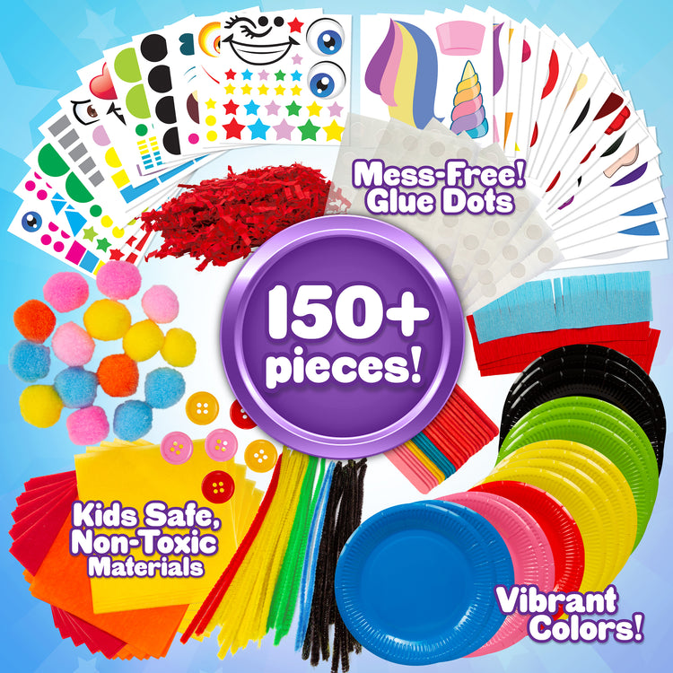 Creative Kids Make & Play Plate Craft Kit - Make 8 Paper Plate Characters