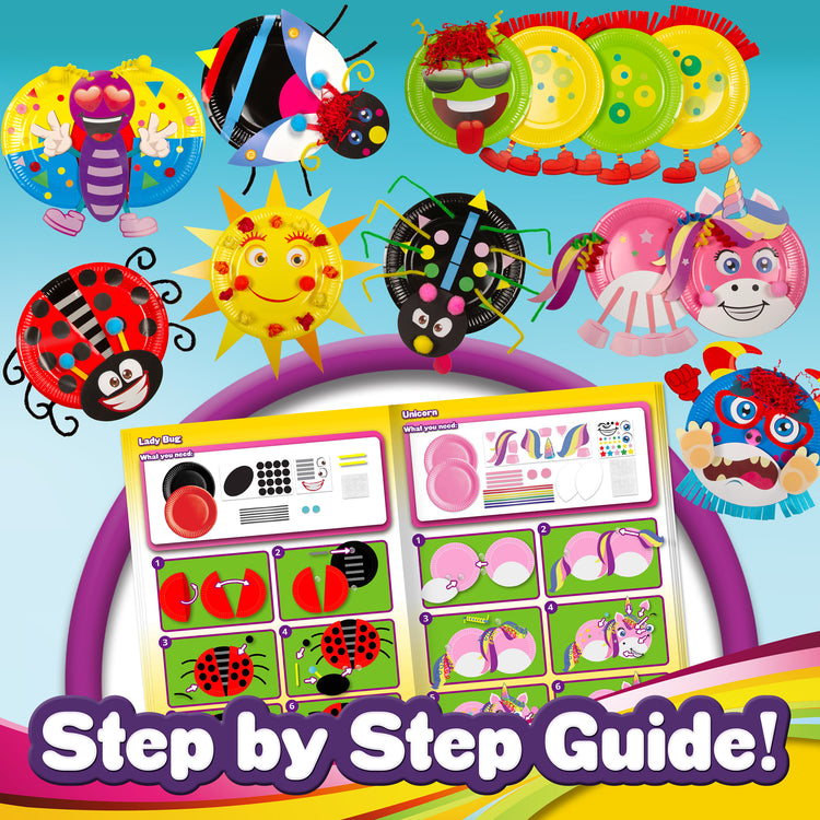 Creative Kids Make & Play Plate Craft Kit - Make 8 Paper Plate Characters