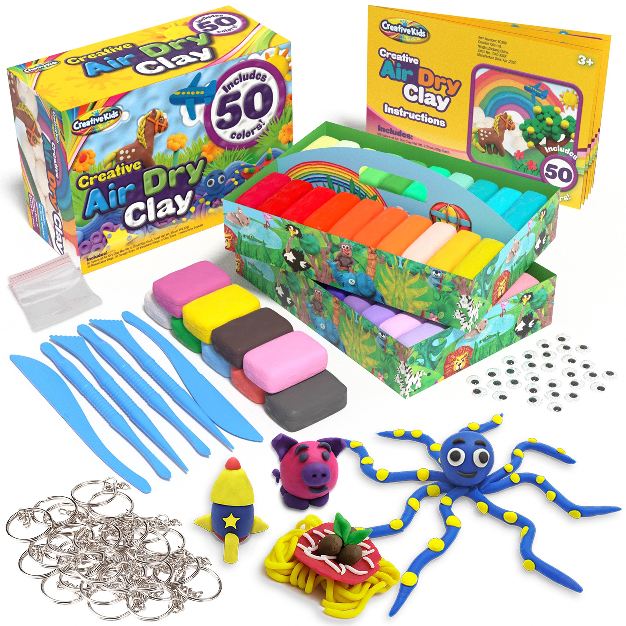 The Spaceship Modeling Clay Craft Kits | 12 Color Premium Soft Air Dry Clay