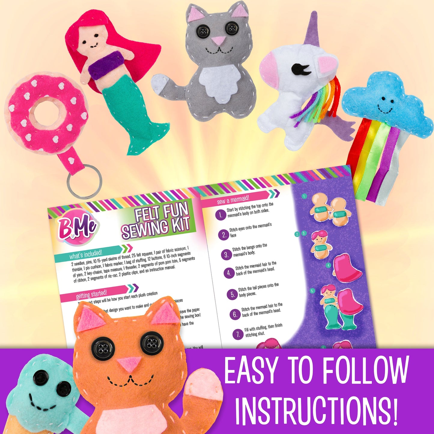 Felt Fun Sewing Kit for Boys and Girl from B.Me