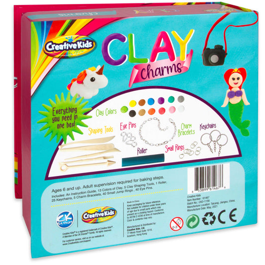 Creative Kids Clay Charms - Sculpt Over 30 Various Clay Charms