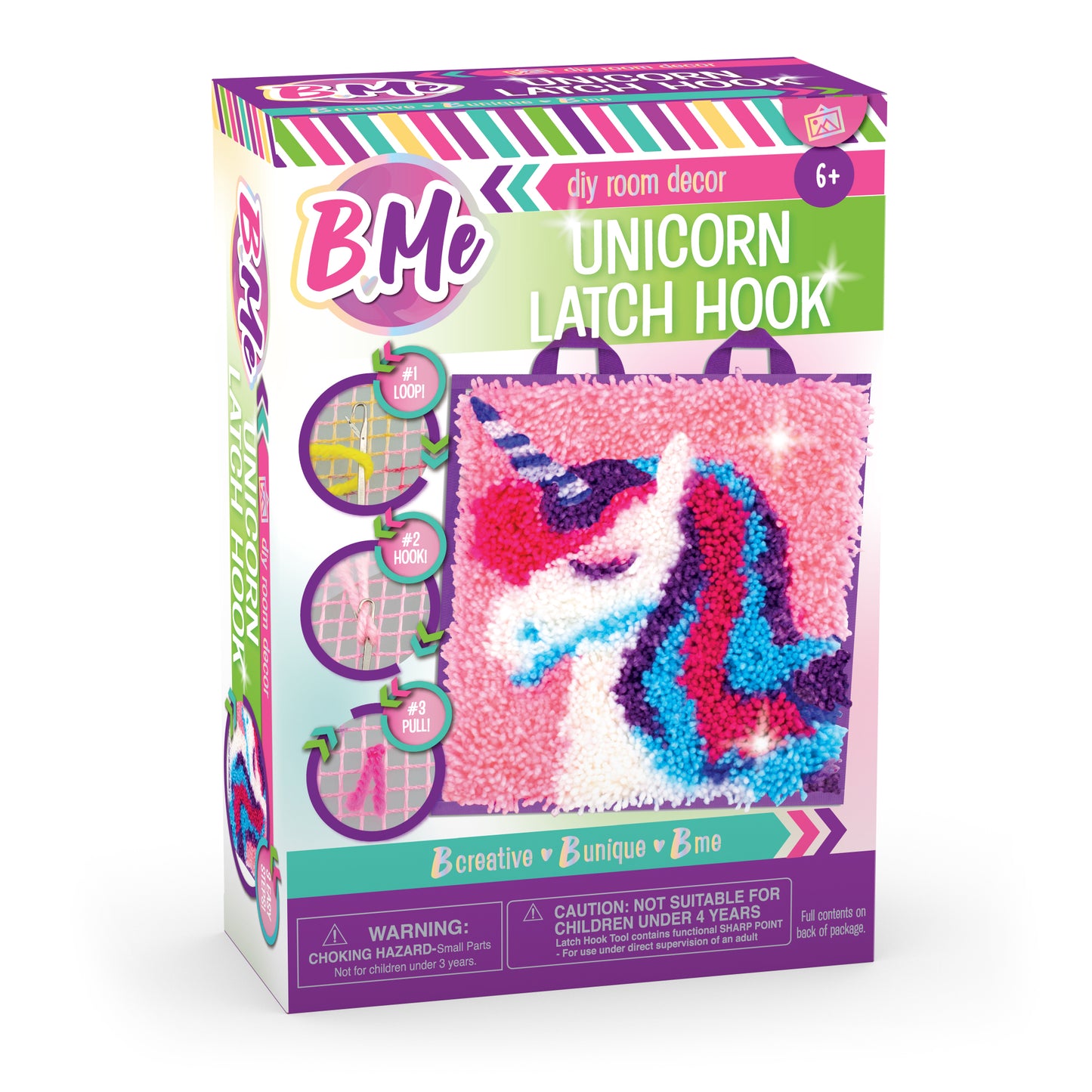 Ultimate Unicorn Latch Hook Kit for Kids from B.Me Crafts