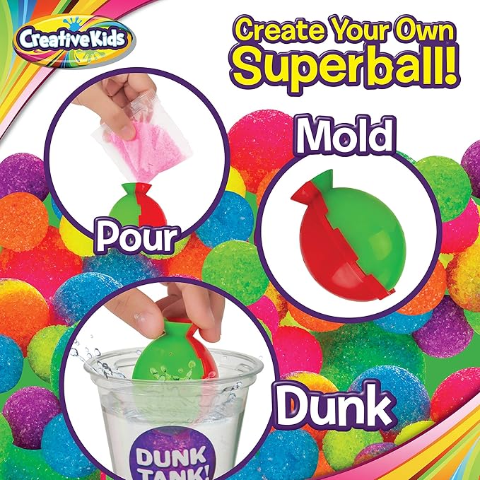 Magic Bouncy Ball Factory Set - Make 75 Stunning DIY Bouncy Balls, Including Light-Up Magic Balls!