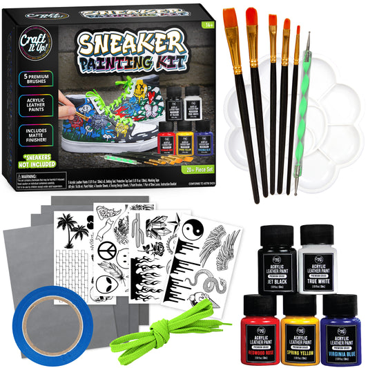 Creative Kids Sneaker Painting Kit- Complete Shoe Paint Kit for Sneakers