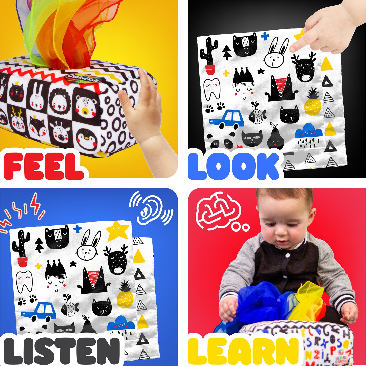 Sense & Grow Tissue Box Montessori Edition