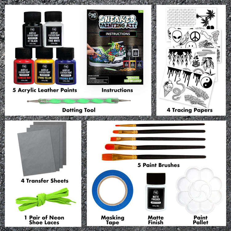 Creative Kids Sneaker Painting Kit- Complete Shoe Paint Kit for Sneakers