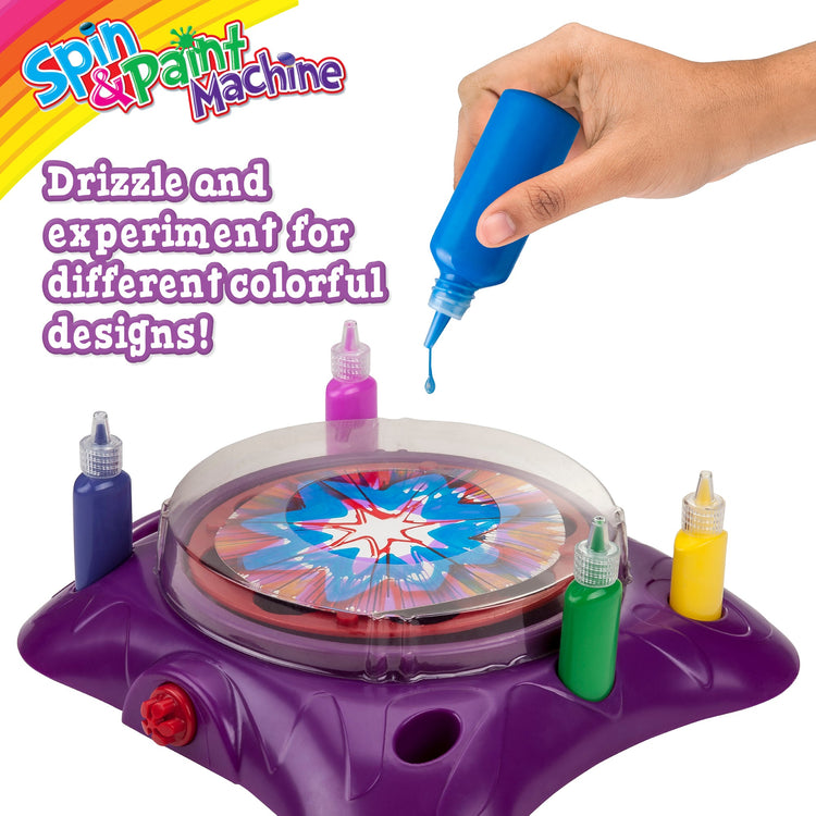 Creative Kids Spin & Paint Art Kit - Spinning Art Machine, Bottles Paint & Cards & White Crayons|6+