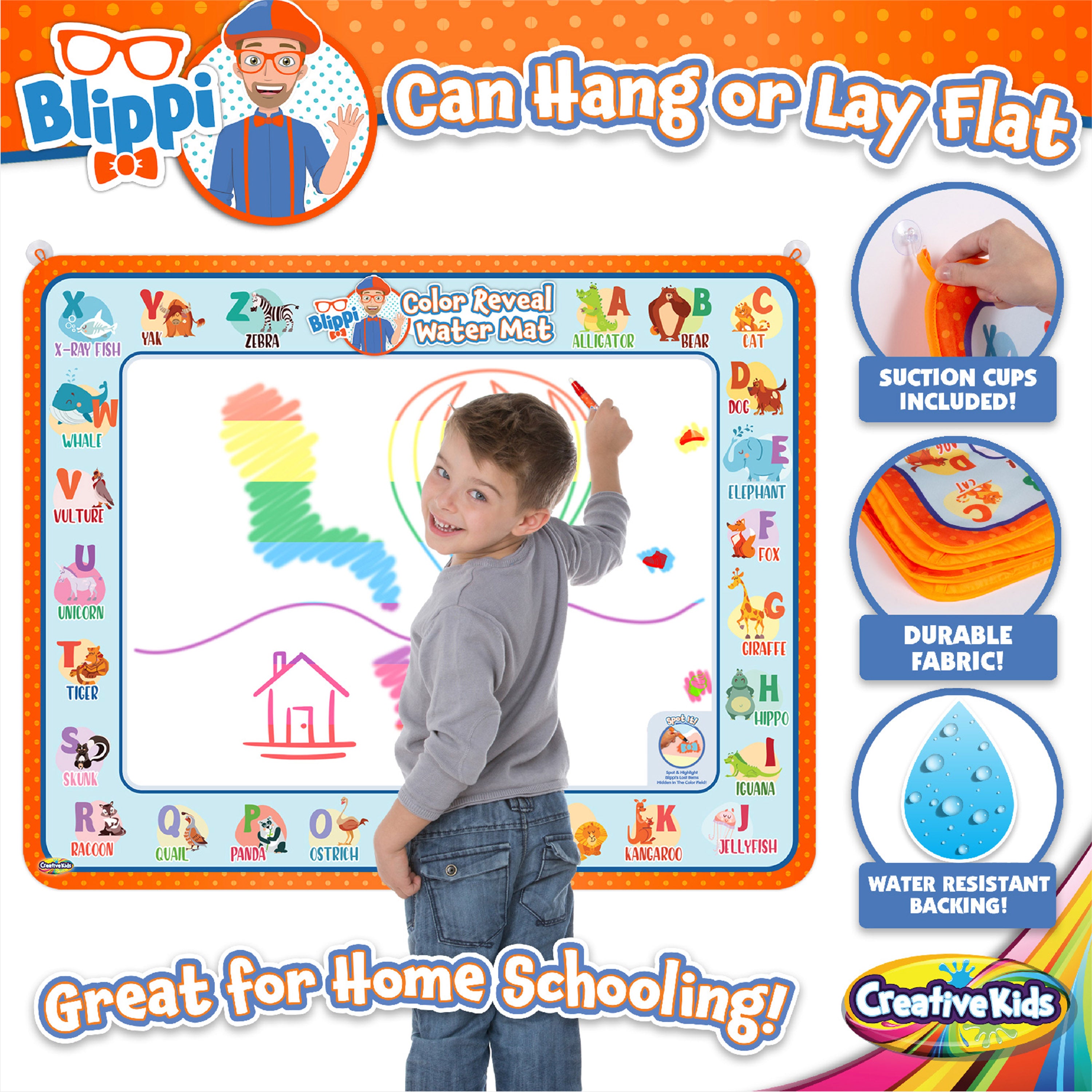 Blippi Water Doodle Mat by Creative Kids – Magic Water Drawing Mat