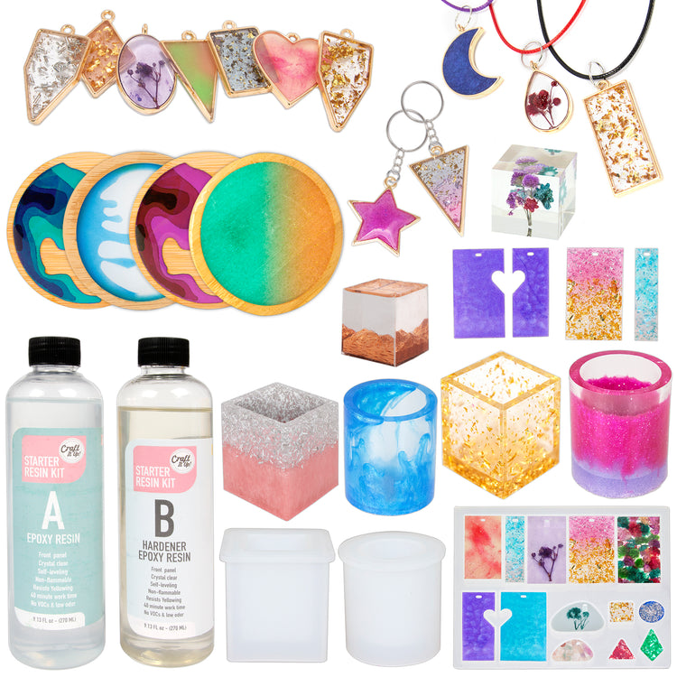 Resin Kit by Craft It Up! Complete Starter Jewelry Making Resin Kit for Beginners