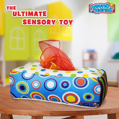 Sensory Pull Along Toddler and Infant Baby Tissue Montessori Box from Sense and Grow