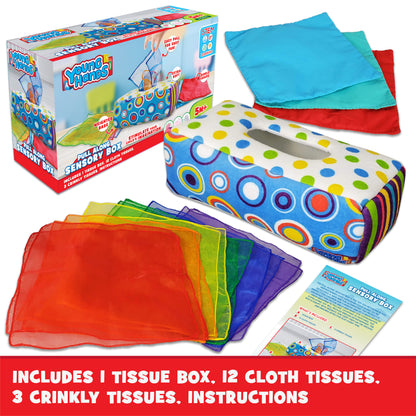 Sensory Pull Along Toddler and Infant Baby Tissue Montessori Box from Sense and Grow
