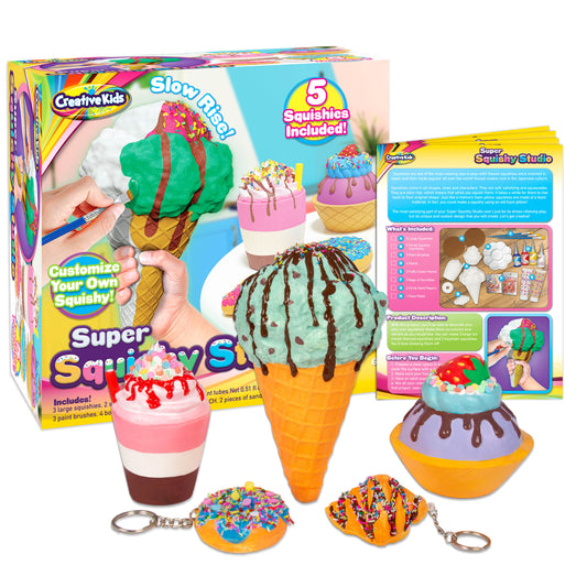 Super Squishy Studio by Creative Kids – DIY Paint Your Own Squishy Kit