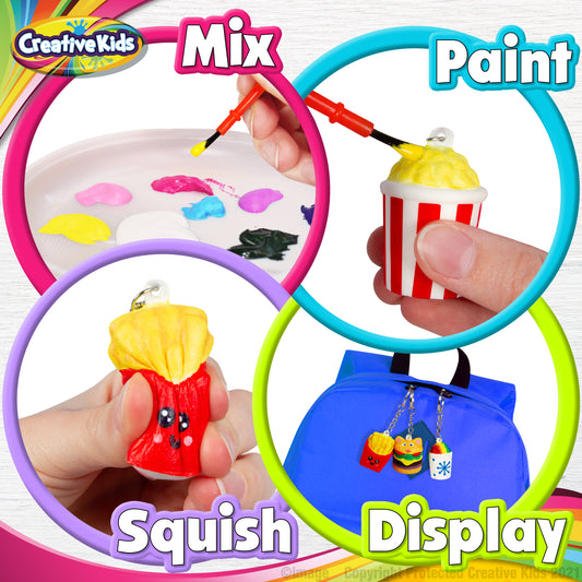 Creative Kids DIY Squishy Party Pack - 12 Individual Keychain Squishy Kits