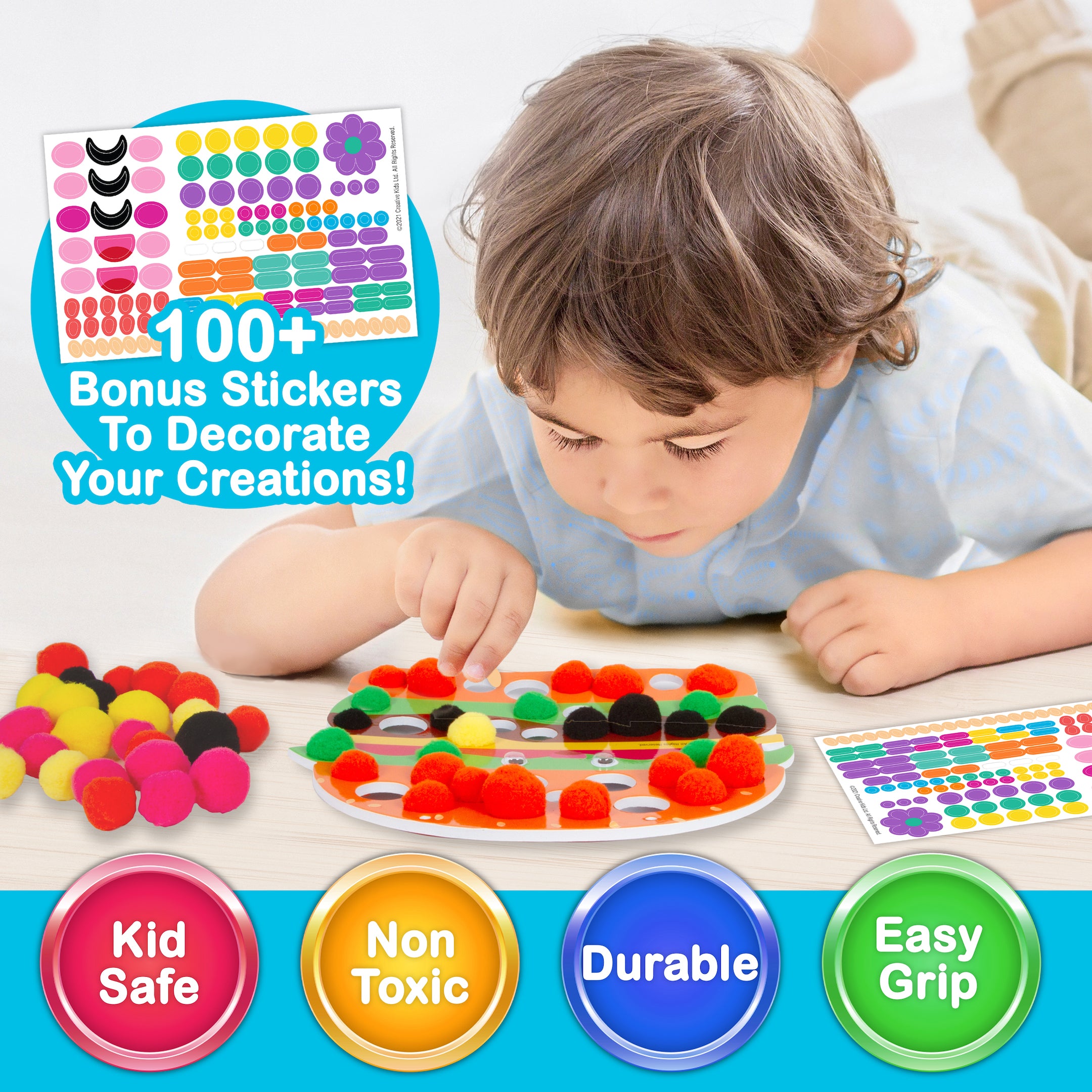 Kids Art Kit and Craft Supplies, 1000+ Pieces Foam, Pompoms, Feathers, –  BrightCreationsOfficial