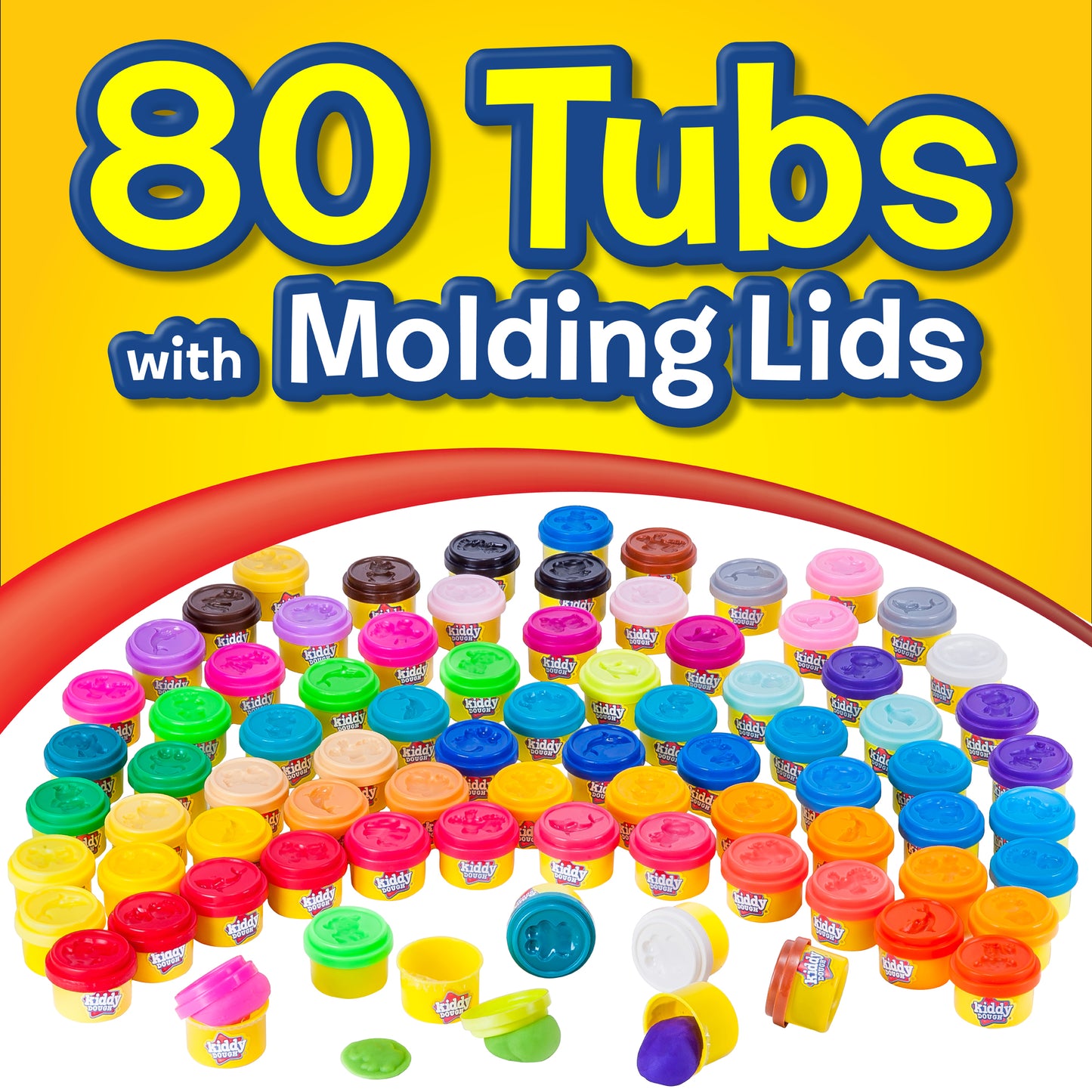 80 Pack of Kiddy Dough! Loads of Dough In 80 Colors!