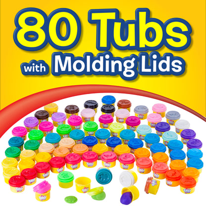 80 Pack of Kiddy Dough! Loads of Dough In 80 Colors!