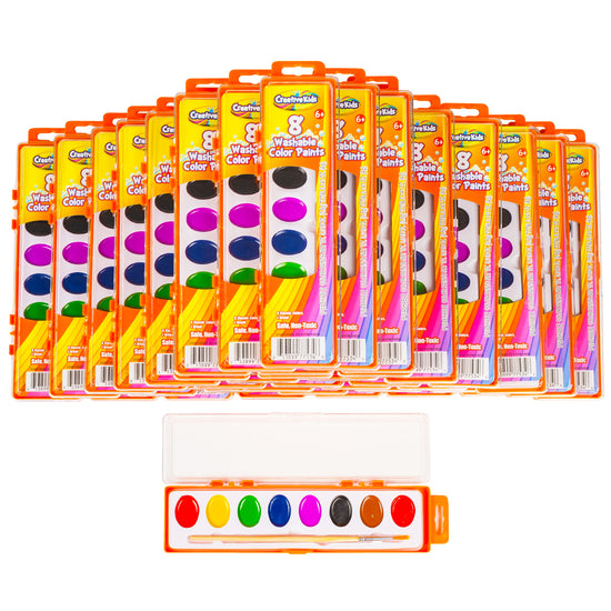 Watercolors Paint Set - 12 Colors Painter's Palette & Brush, Arts & Crafts,  Play