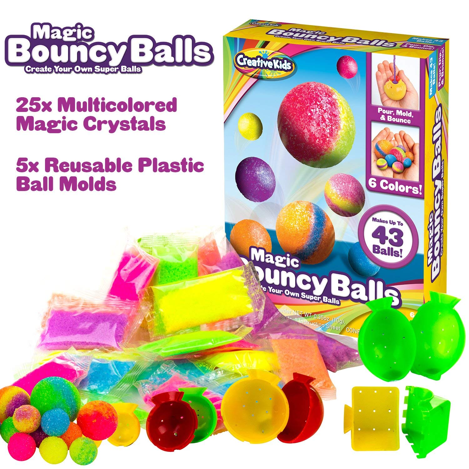 Magic Bouncy Balls Create Your Own Power Balls Craft Kit for Kids