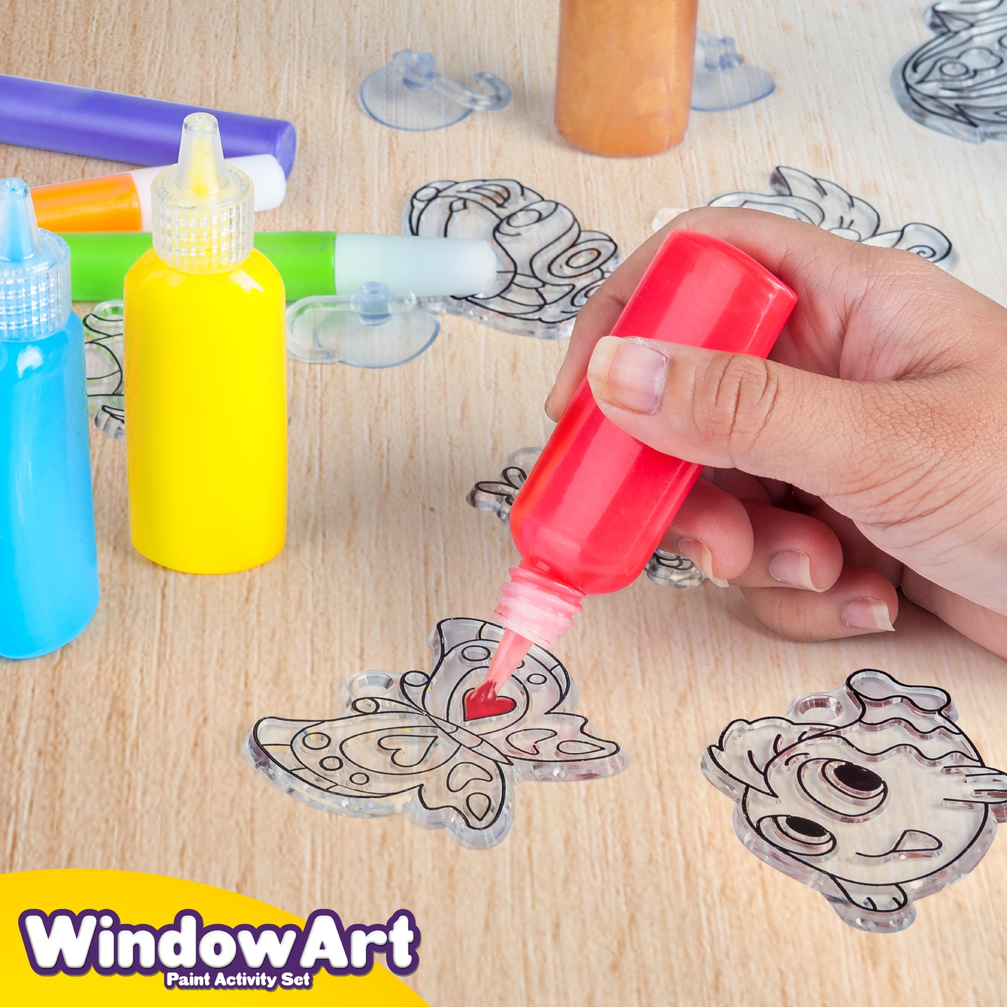 Made By Me Create Your Own Window Art, Paint Your Own DIY Suncatchers, Fun  Staycation Activity or Birthday Party Idea, Arts and Craft Kits for Kids