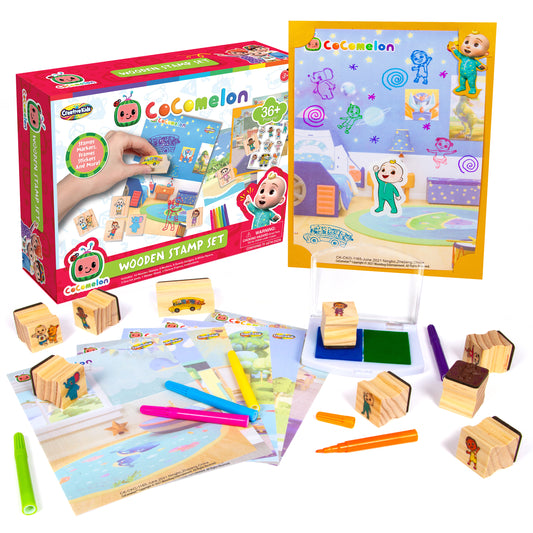 Cocomelon Stamp Set By Creative Kids- 36+ Piece Wooden Stamps Set