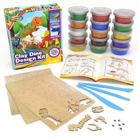  Sense&Play Air Dry Clay Dinosaur Craft Kit for Kids Create with  6 Dino Skeletons Educational STEM Toy - Modeling Clay Air Dry Set for Boys  & Girls Ages 6-12 : Toys & Games